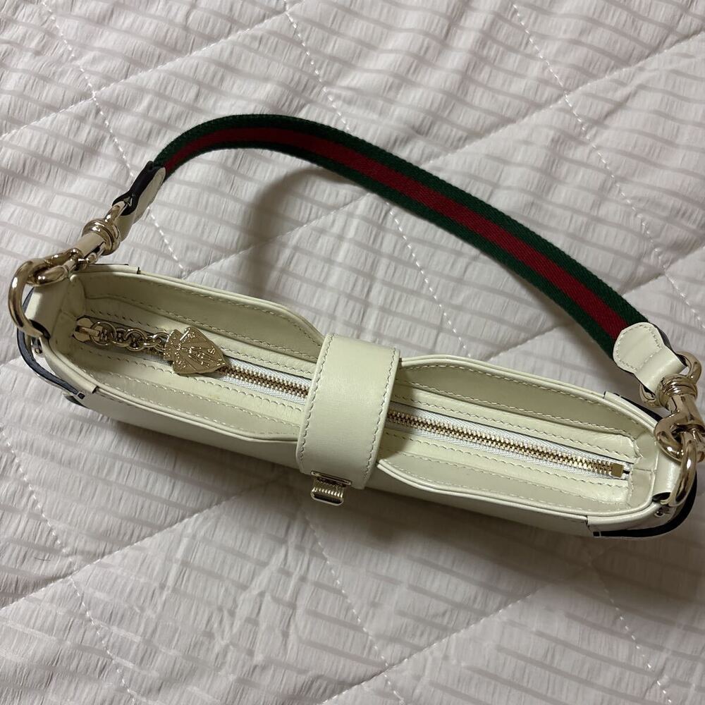 GUCCI Moonside Hobo Bag White Sherry Leather - Picture 9 of 9